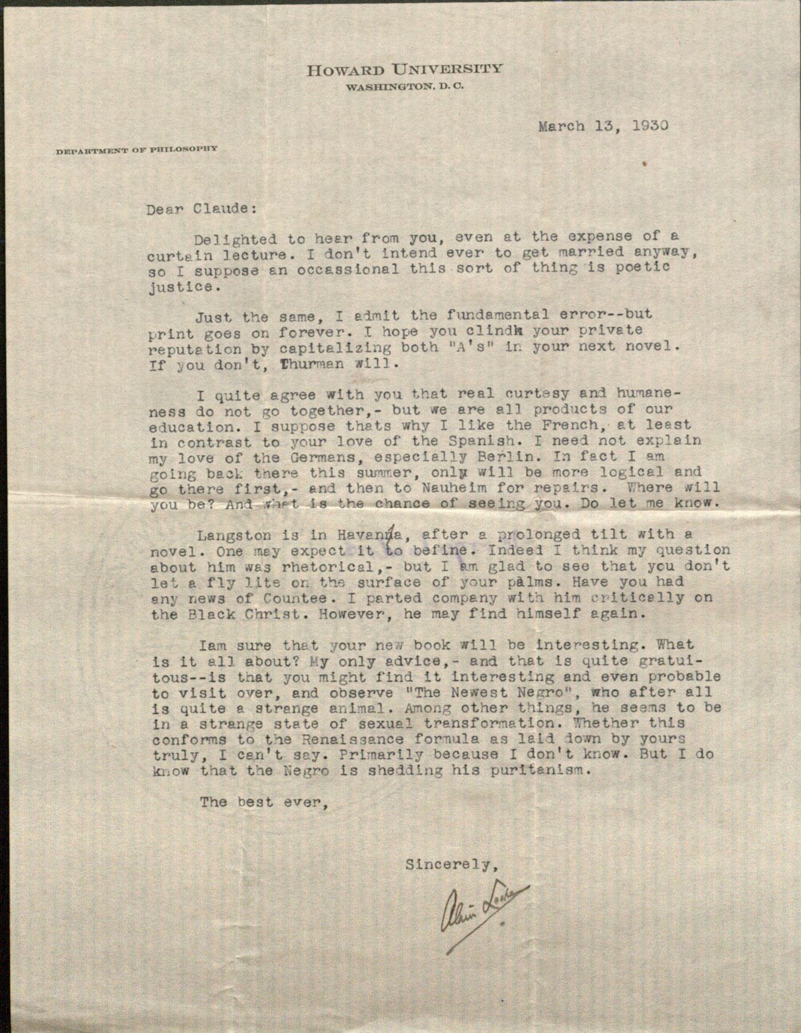 132 Locke Letter to Claude McKay- 1925_