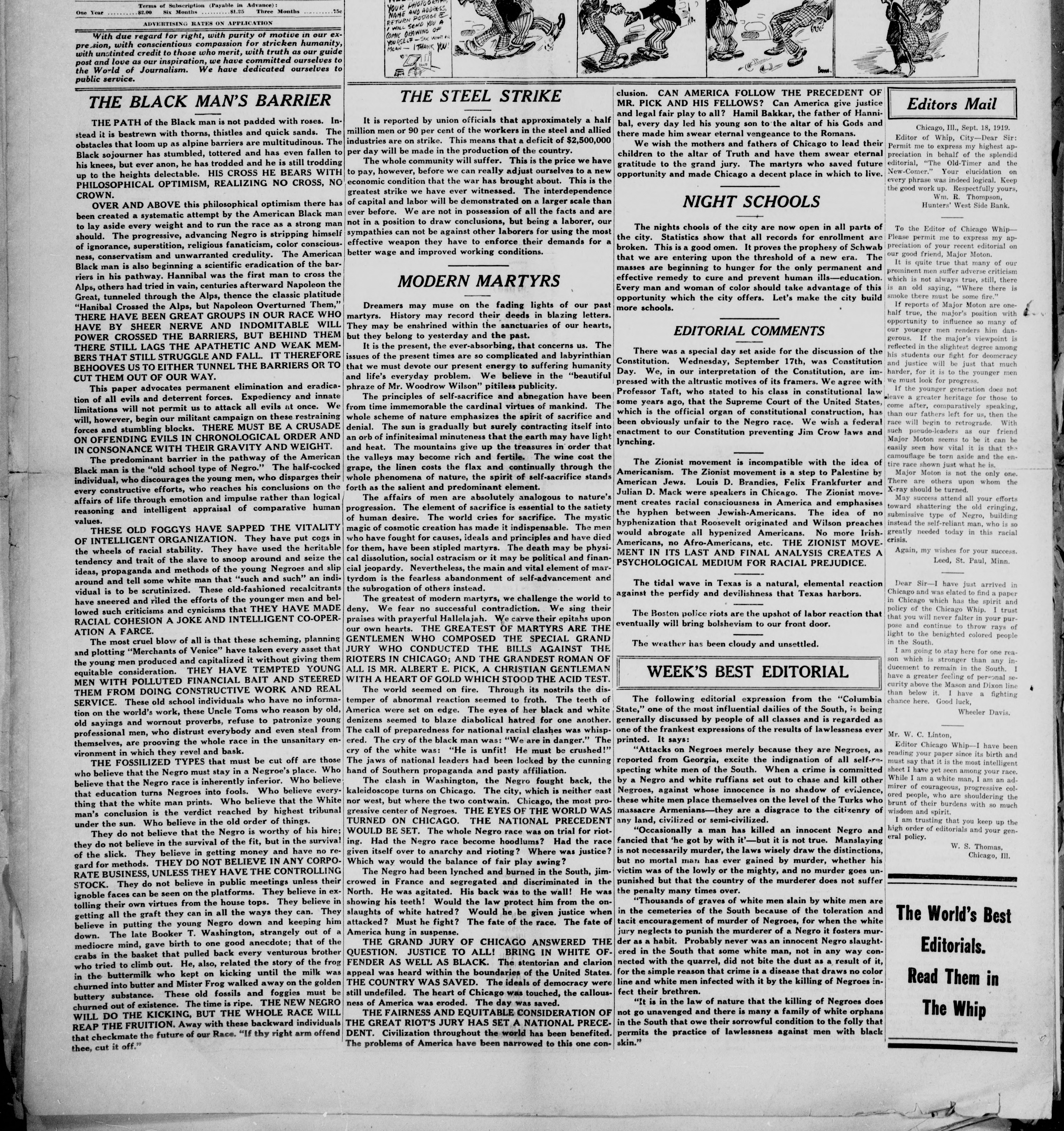 Bibb redux, The Black Mans Barrier, 1919