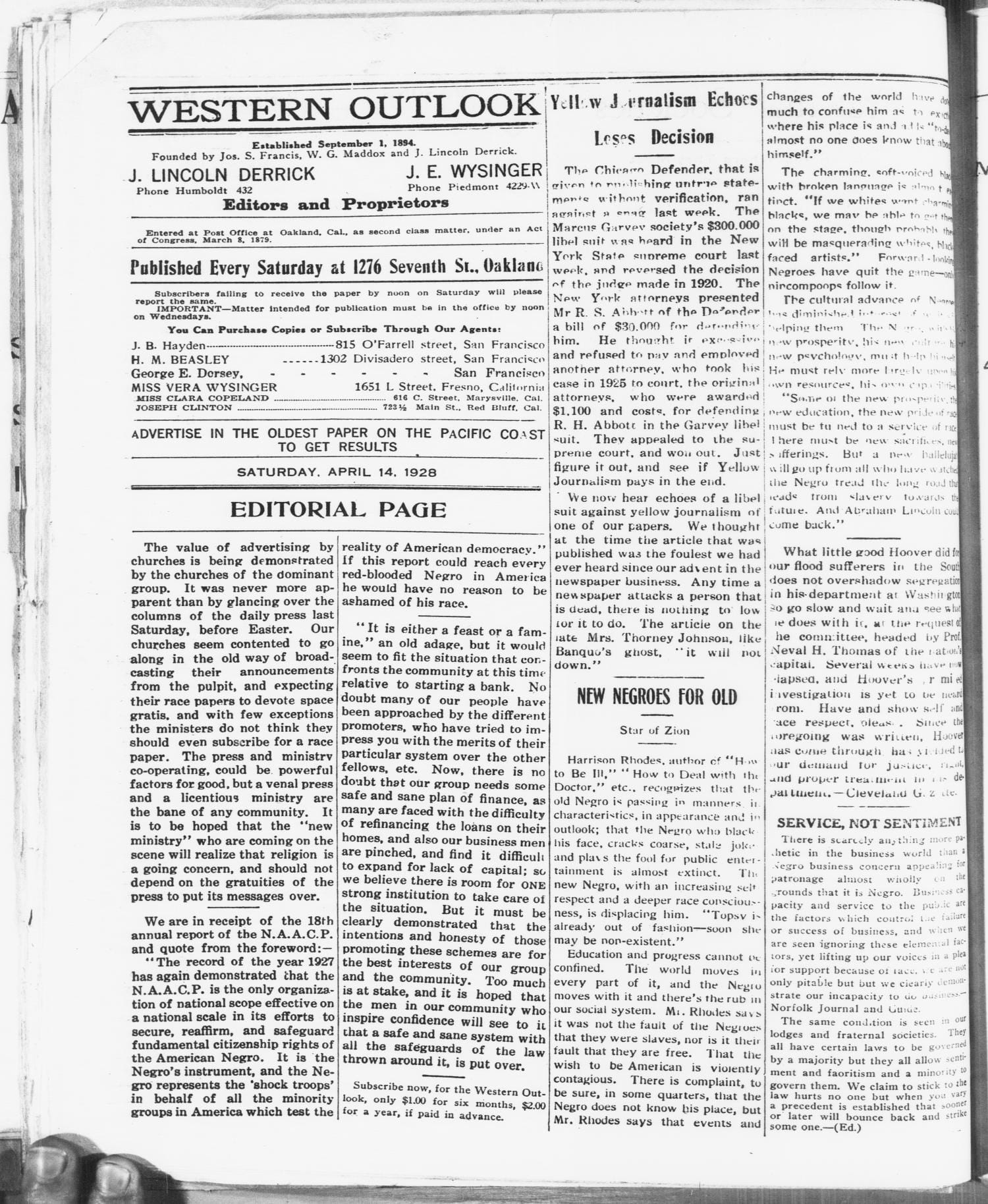 New Negroes for Old, 1928